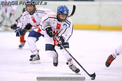 2015-11-21 Aosta B-Hockey Milano Rossoblu U14 1757 Simone Battelli